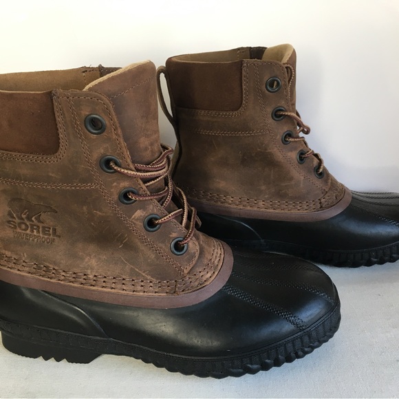sorel cheyanne ii tobacco Sorel\'s Men Cheyanne II Lace Duck Boot | Color: Tobacco, Black